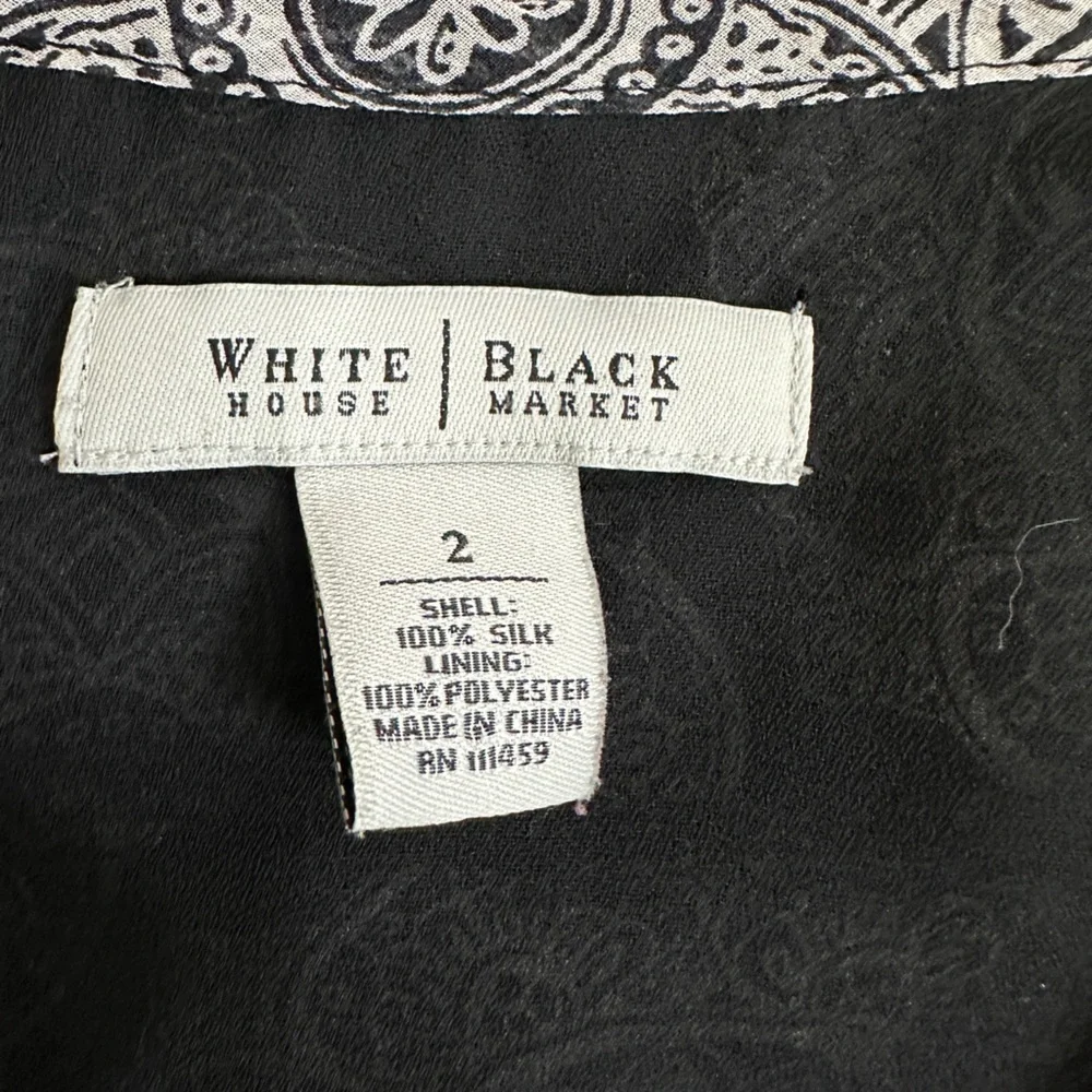 White House‎ Black Market 100% Silk boho flowy skirt, sz 2, GUC